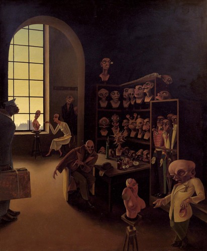 Franz Sedlacek: Beim Moulagenmacher (1932); Privatbesitz; © Bildrecht, Wien, 2014